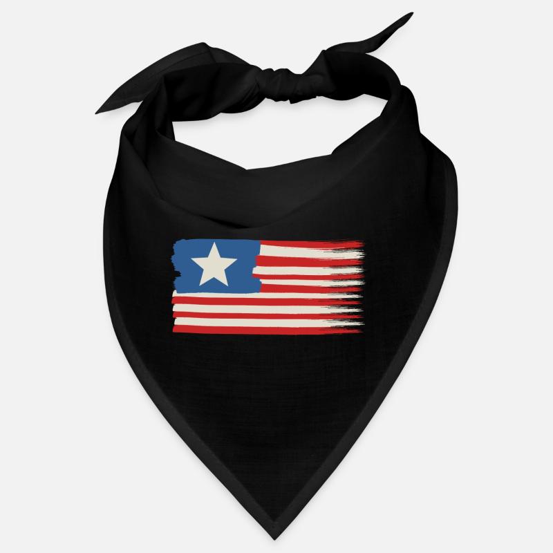 Une étoile Drapeau des États-Unis - Bandana - noir