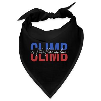 der flur ist lava bouldern klettern climb retro - Bandana - Schwarz - Vorne