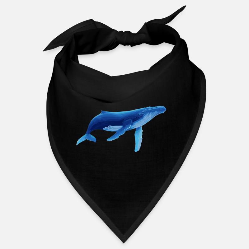 Whale in blue with sea patterns Bandana