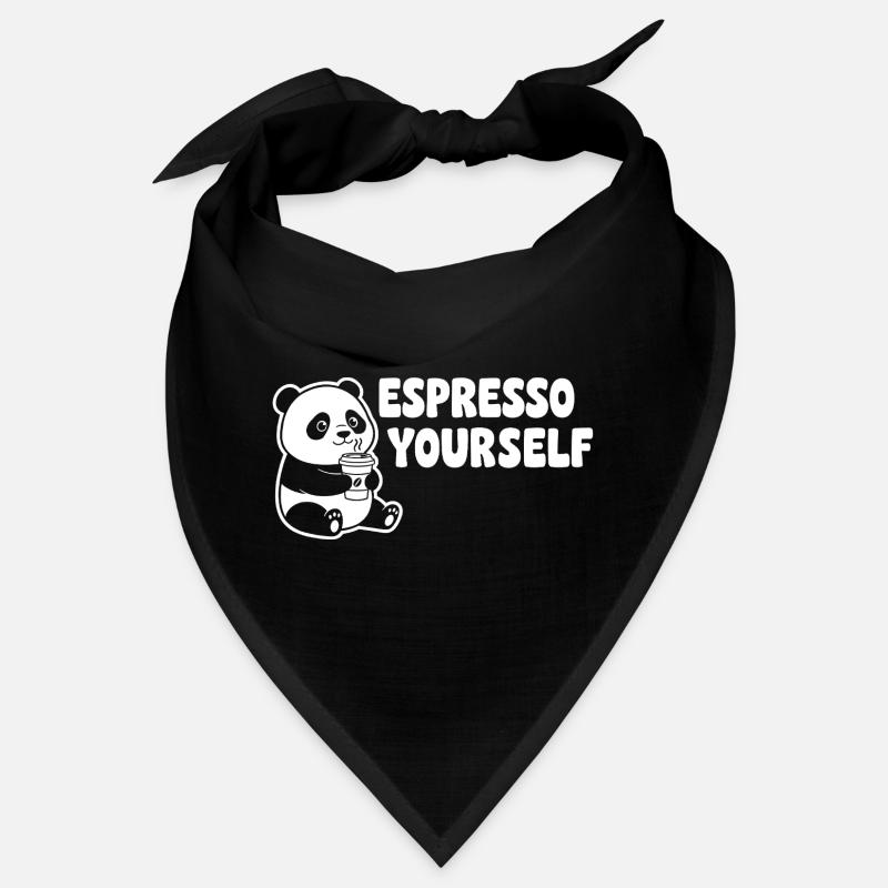 Panda Espresso Yourself Motif Bandana
