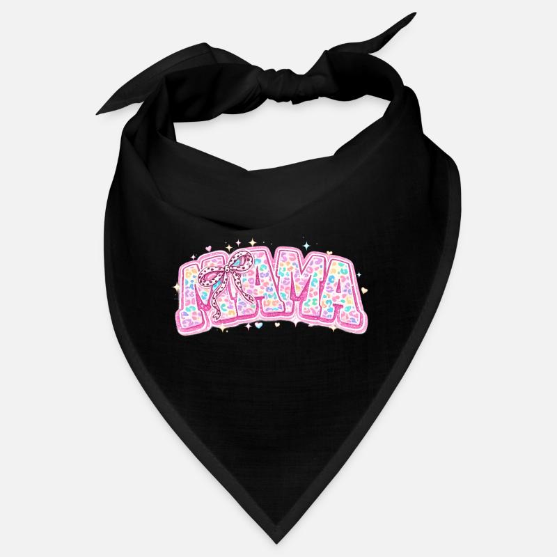 Mama Léopard Pastel – Style Groovy Varsity et Nœud Bandana