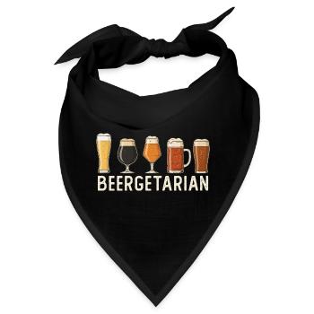 Craft Beer Vintage-Beergetarianische Heimbraukunst - Bandana - Schwarz - Vorne
