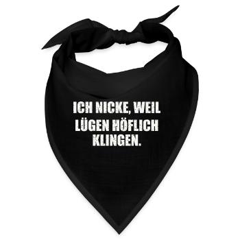 Sarkastischer Spruch - Bandana - Schwarz - Vorne
