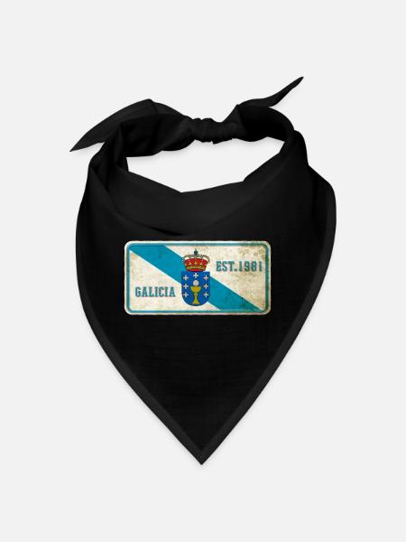 galicia vintage sign - Bandana - black - Front