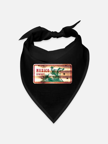 Mexico Cowboy Shield - Bandana - black - Front