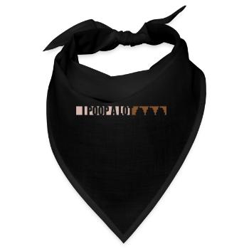 I poop a lot - Bandana - Schwarz - Vorne