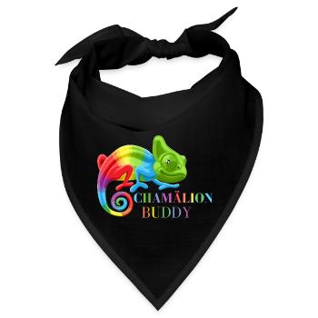 Chamäleon, bunte Chamäleon-Eidechsen - Bandana - Schwarz - Vorne