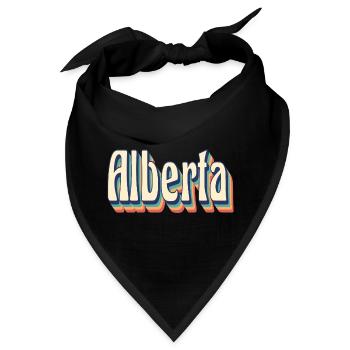 Vintage Retro Alberta T-Shirt Geschenk T-Shirt - Bandana - Schwarz - Vorne