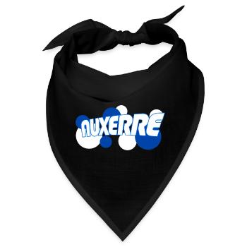 Auxerre Retro Tippfehler Blau - Bandana - Schwarz - Vorne