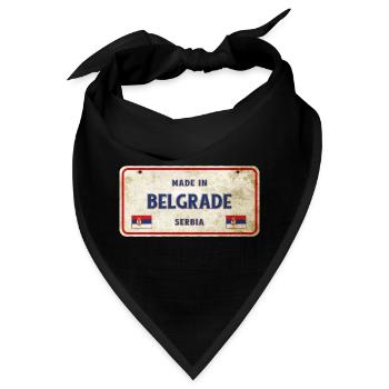 Belgrad Serbien Vintage Schild - Bandana - Schwarz - Vorne