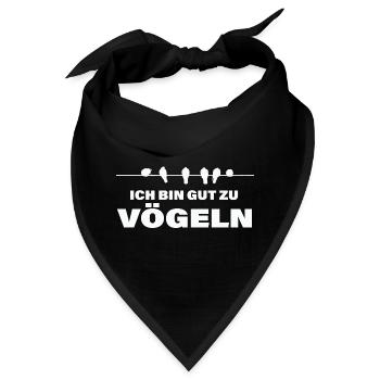 VÖGEL - Bandana - Schwarz - Vorne