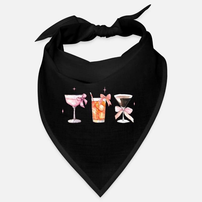 Stylish Coquette Cocktails with Bows Tea Bandana
