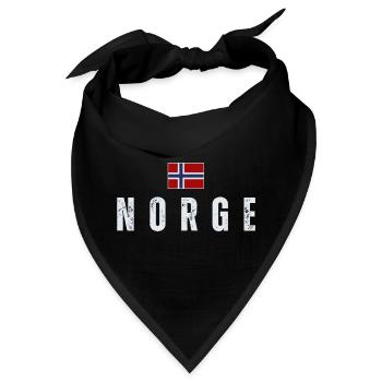 Norwegische Patriotenflagge - Bandana - Schwarz - Vorne