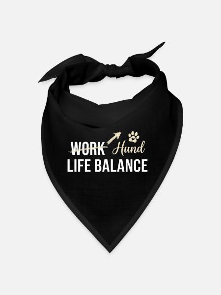 Dog and work life balance - Bandana - black - Front
