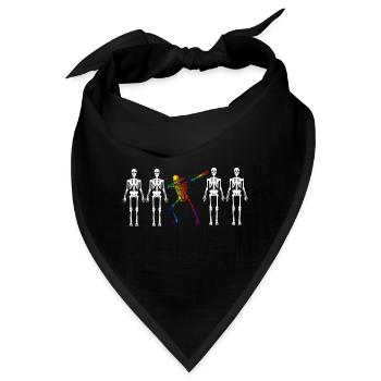 Gay Pride Dab - Bandana - Schwarz - Vorne