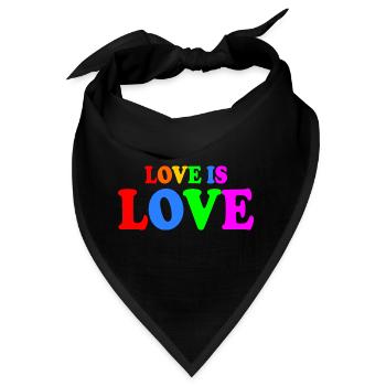 Love is love - Bandana - Schwarz - Vorne