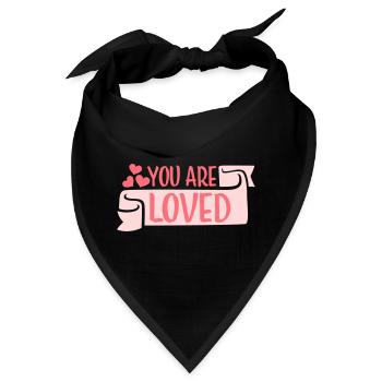 You Are Loved No Matter How You Feel Mitgefühl - Bandana - Schwarz - Vorne