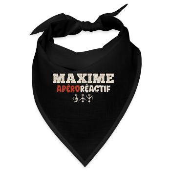 Maxime Apéroréactif – Humorgeschenk - Bandana - Schwarz - Vorne