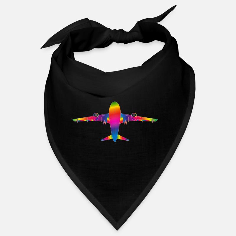 Flugzeug in Regenbogenfarben Bandana