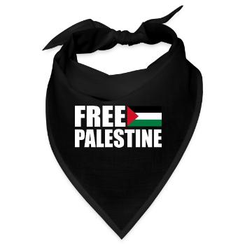 Free palestine - Bandana - Schwarz - Vorne
