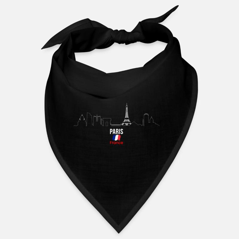 Paris Skyline Linie Kunst Bandana