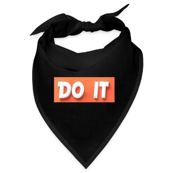 DO IT! Personalisierbar - Bandana - Schwarz - Vorne