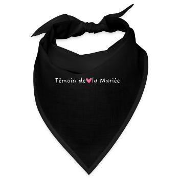 Brautzeuge Rosa Herz - Bandana - Schwarz - Vorne