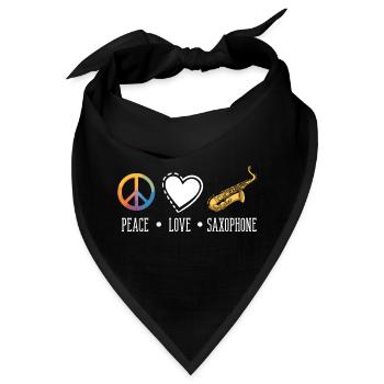 Saxofon - Bandana - Schwarz - Vorne