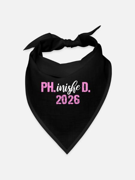 Doctor 2026 Degree Philistine Dissertation PhD - Bandana - black - Front