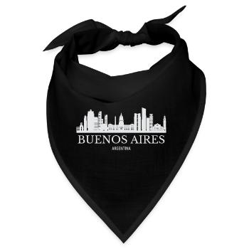 Buenos Aires Skyline, Buenos Aires Argentinien - Bandana - Schwarz - Vorne