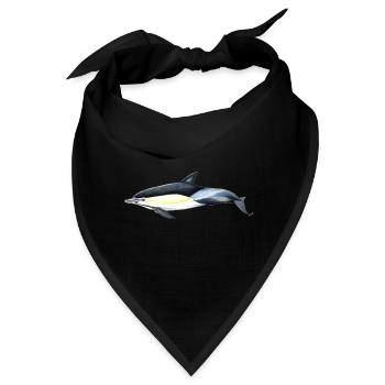 Gemeiner Delphin - Gemeiner Delfin - Delfin gemeinsam - Bandana - Schwarz - Vorne