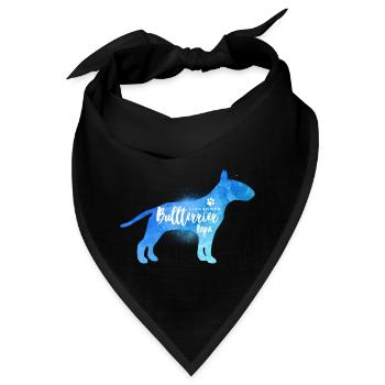 Liebender Bullterrier Papa - Bandana - Schwarz - Vorne