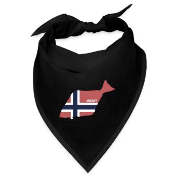 Heilbutt Norwegen - Angeln - Bandana - Schwarz - Vorne