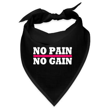 No pain no gain - Bandana - Schwarz - Vorne