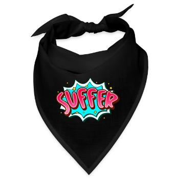 Suffer: Leiden mit Stil - Cartoon Satire - Bandana - Schwarz - Vorne