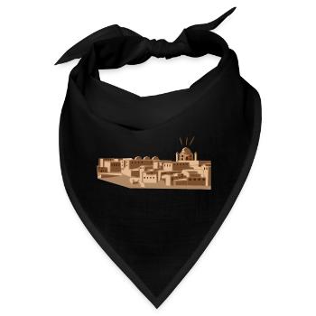 Wüstenstadt mit Moschee - Bandana - Schwarz - Vorne