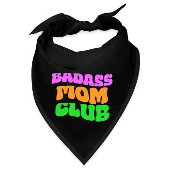 badass mom club - Bandana - Schwarz - Vorne