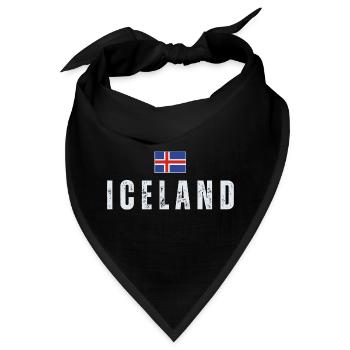 Icelandic Pride, Isländische Flagge - Bandana - Schwarz - Vorne