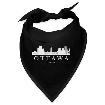 Ottawa-Skyline, Ottawa, Kanada - Bandana - Schwarz - Vorne