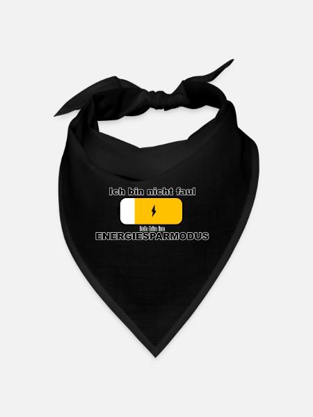 I'm not lazy - I'm in power saving mode - Bandana - black - Front