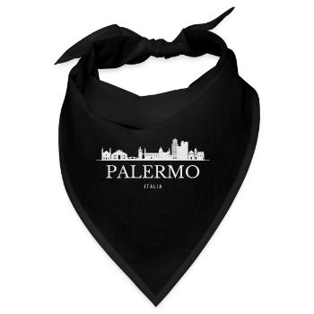 Skyline von Palermo, Palermo, Italien - Bandana - Schwarz - Vorne