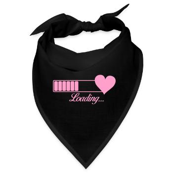 Herzladeanzeige: Liebe im Fortschritt - Bandana - Schwarz - Vorne
