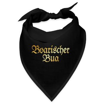 Boarischer Bua - Bayerischer Bube (Goldgelb) - Bandana - Schwarz - Vorne