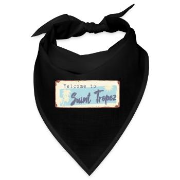 Welcome to Saint Tropez - Bandana - Schwarz - Vorne