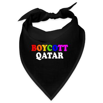 Boycott qatar - Bandana - Schwarz - Vorne