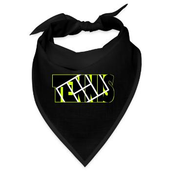 TENNIS-Neon-Raster-Overlay - Bandana - Schwarz - Vorne