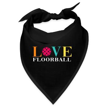Floorball Unihockey FLOORBALL-LOVE Floorballer - Bandana - Schwarz - Vorne
