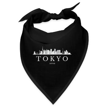 Tokio Skyline, Tokio, Japan - Bandana - Schwarz - Vorne