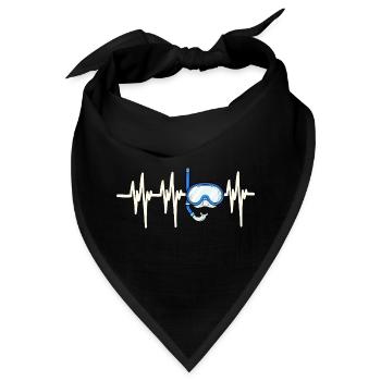 Heartbeat Taucher - Bandana - Schwarz - Vorne