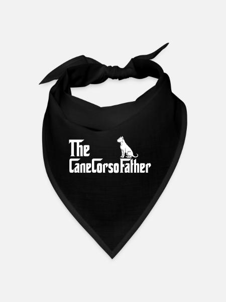 Le Père de CaneCorso Mastiff Italien Père - Bandana - noir - Devant